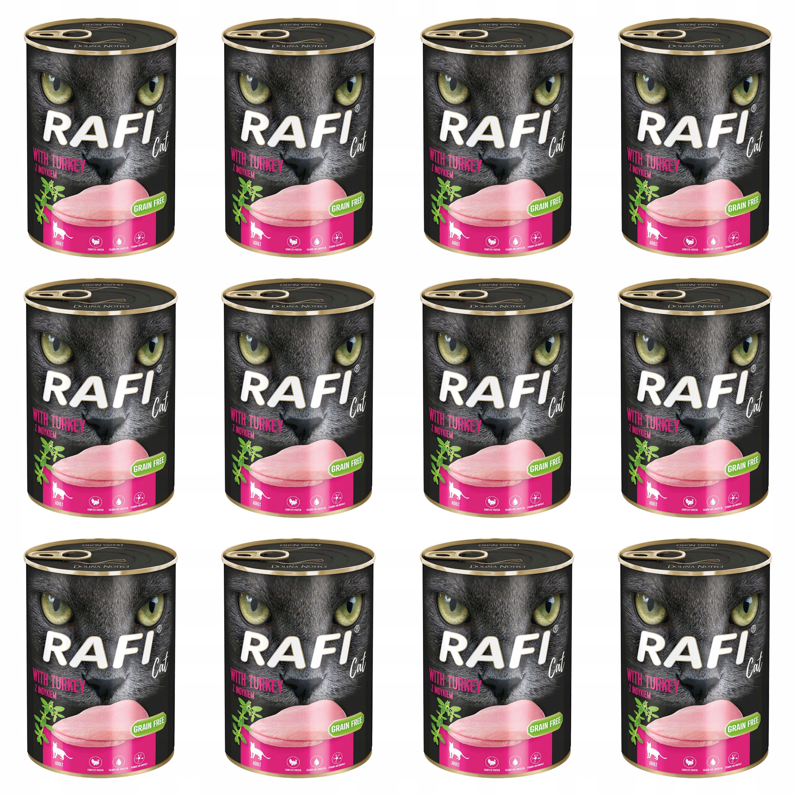 Levně Rafi Cat Dolina Noteci Krmivo kočka Krůta 12x400g