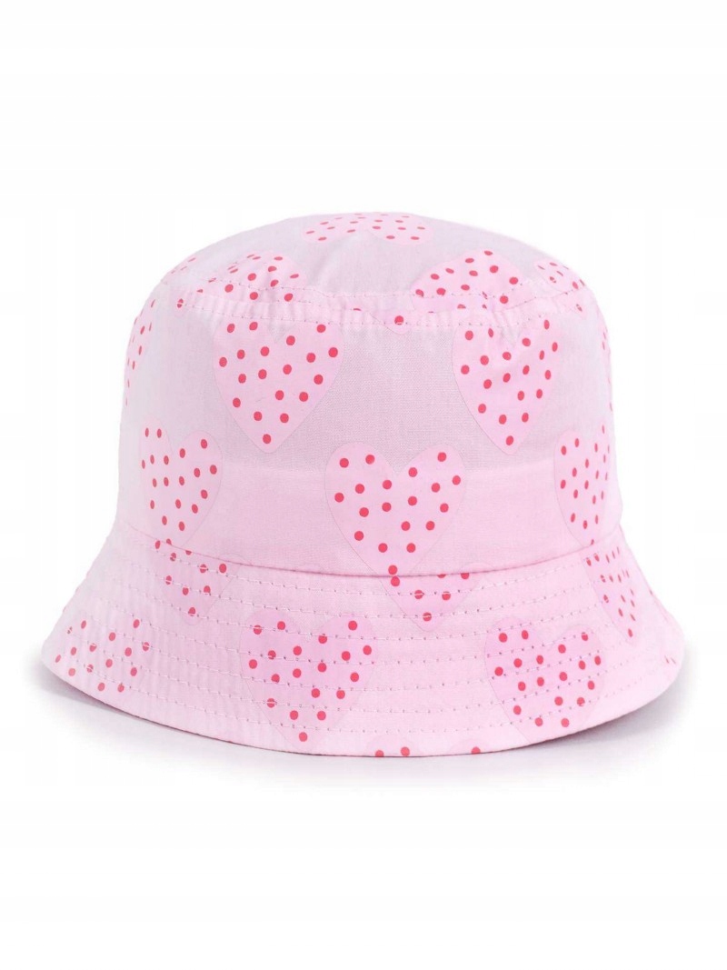 YO! CLUB detský klobúk ružový srdiečka 46-50cm