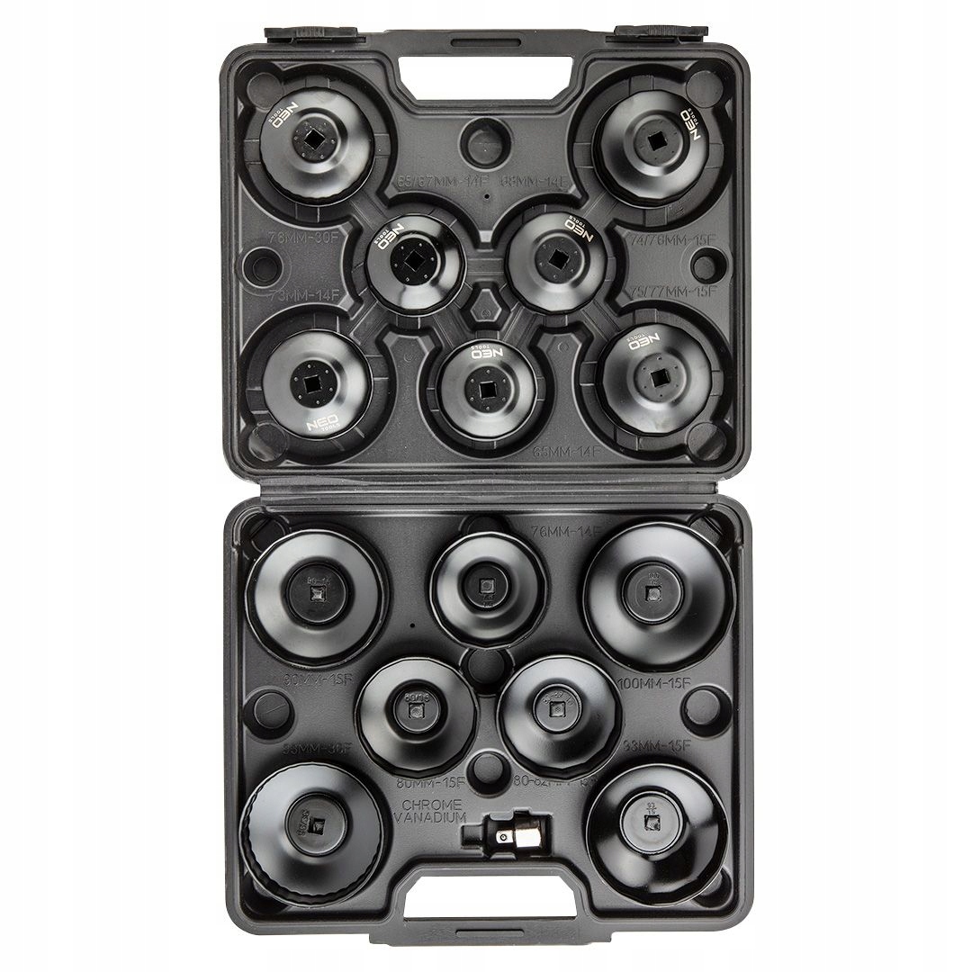 ТОРЦЕВІ КЛЮЧІ ДЛЯ МАСЛЯНИХ ФІЛЬТРІВ-НАБІР З 16 ШТ.