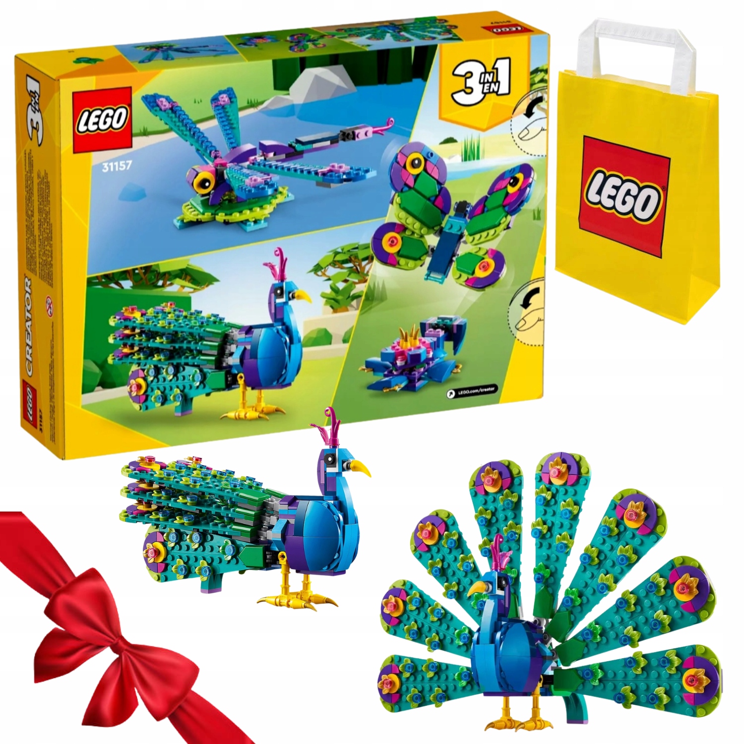 Zestaw Klocków Lego Creator 3 W 1 31157 Egzotyczny Paw Top