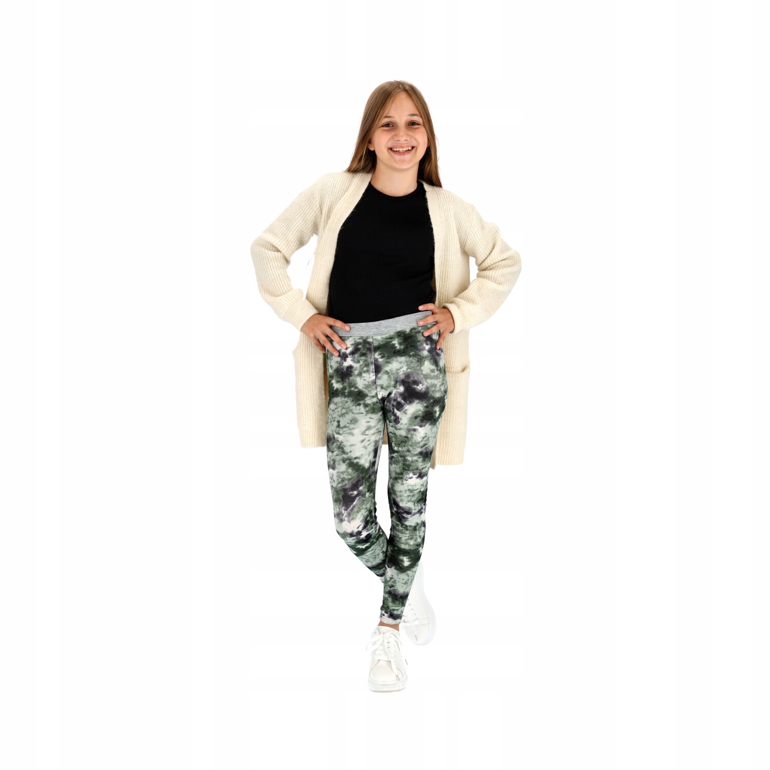 DZIECIĘCE ZIMOWE LEGGINSY OCIEPLANE Z FUTERKIEM Marka Inna marka