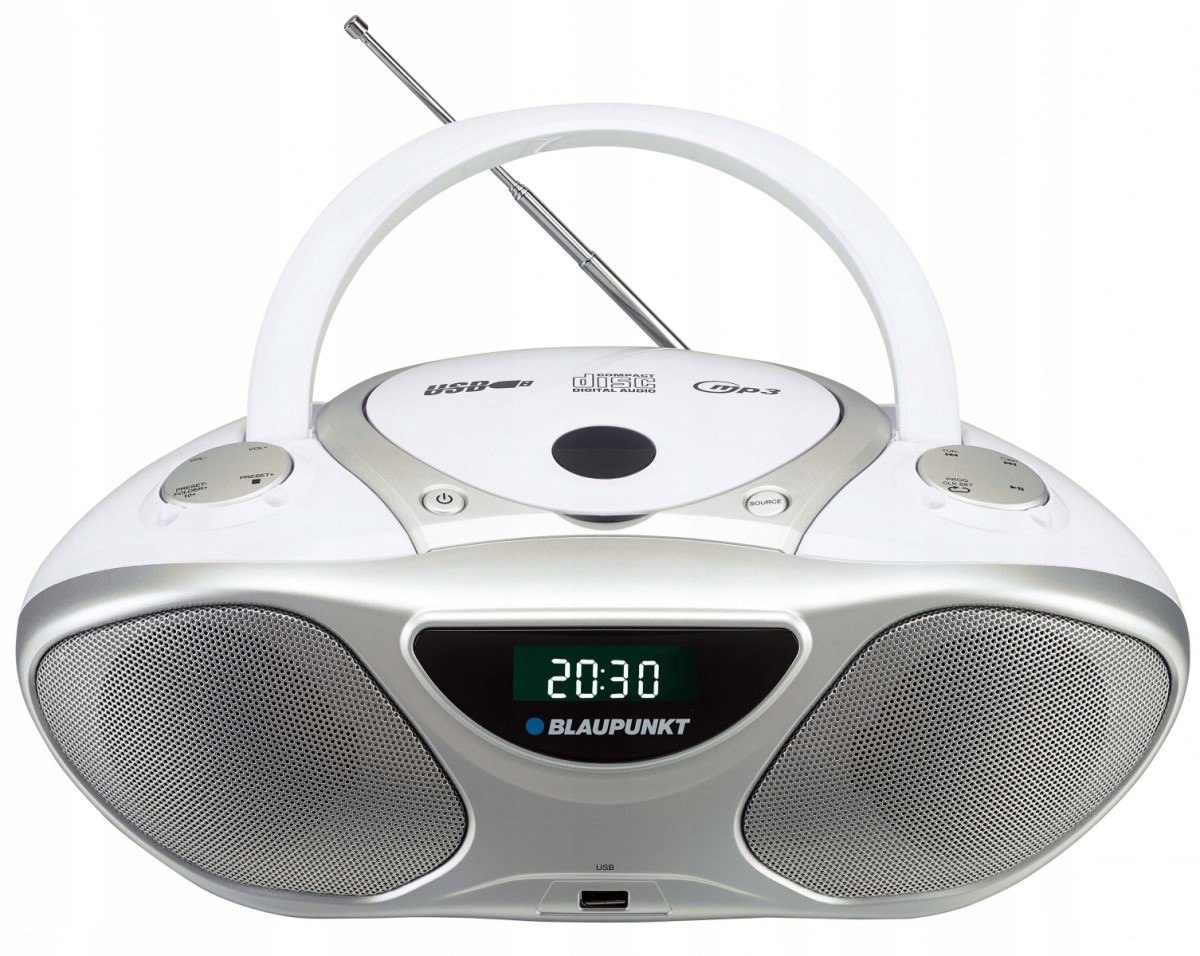 Przenośny radioodtwarzacz BB14WH CD MP3 Usb Aux Fm Pll