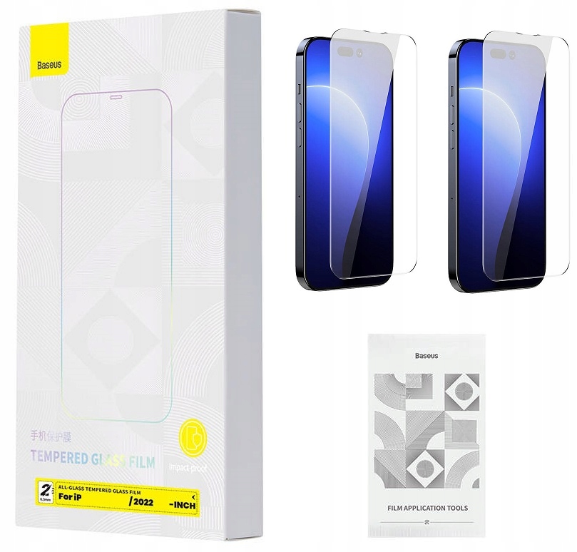 

2x Szkło Hartowane Baseus Szybka Do iPHONE 14 Pro