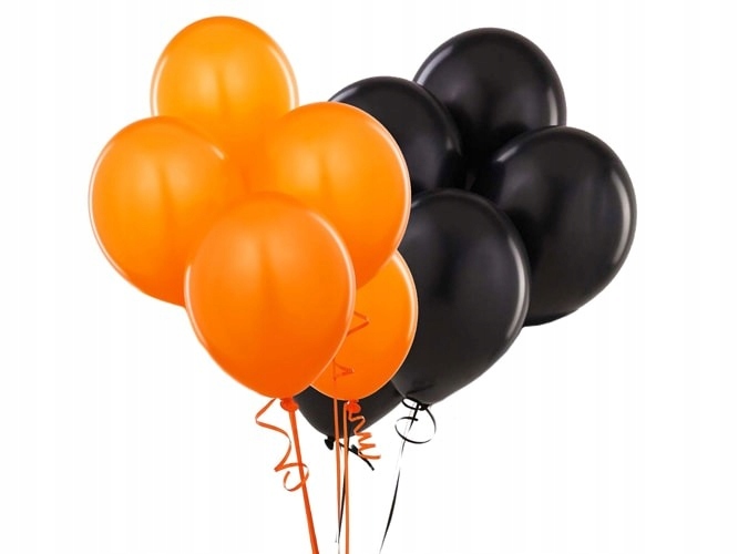 

Balony Halloween czarne pomarańczowe 50 szt. 37 cm