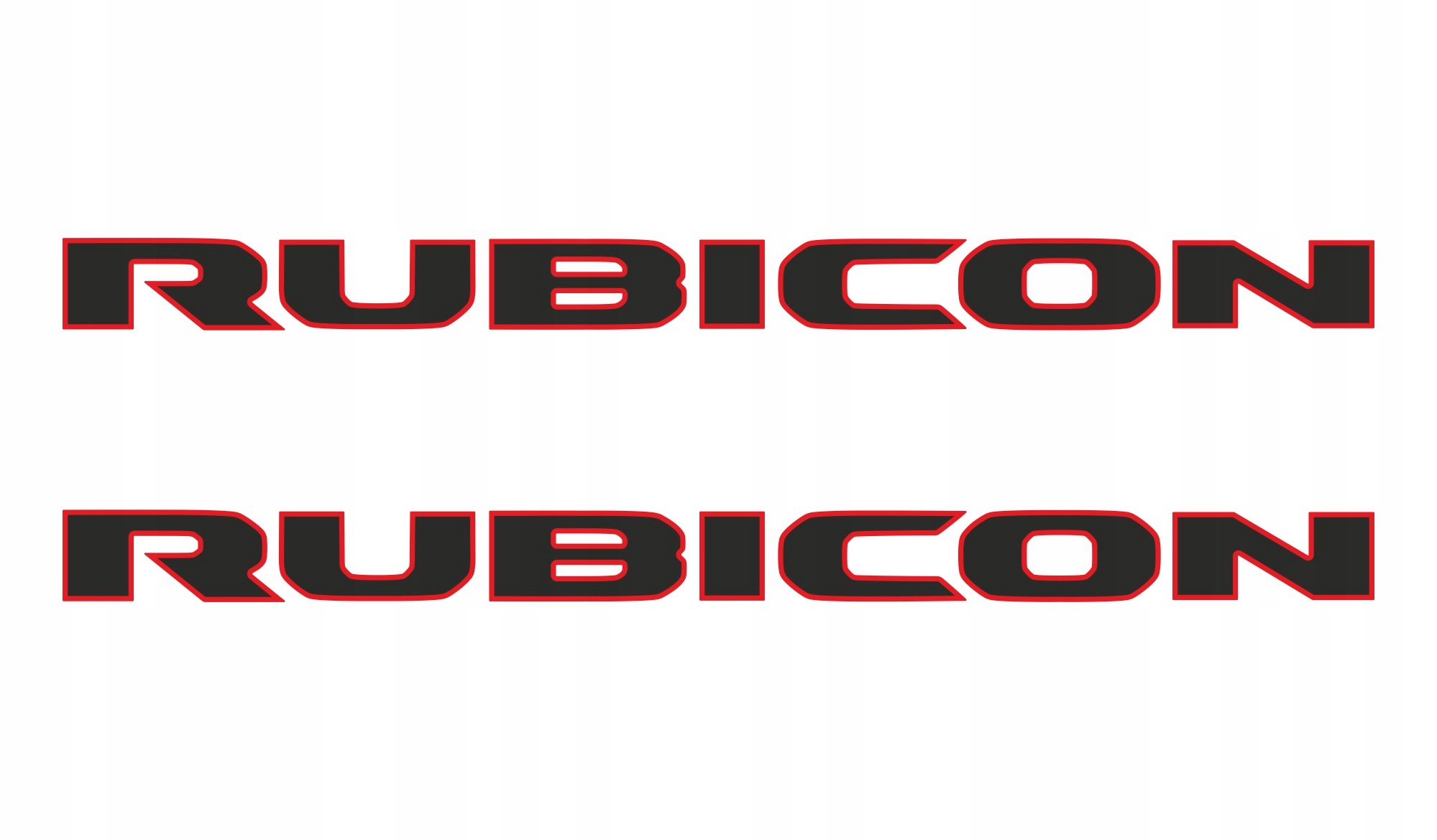 Samolepky Jeep Wrangler Jl, Jt Rubicon 2 barvy 2018-2024