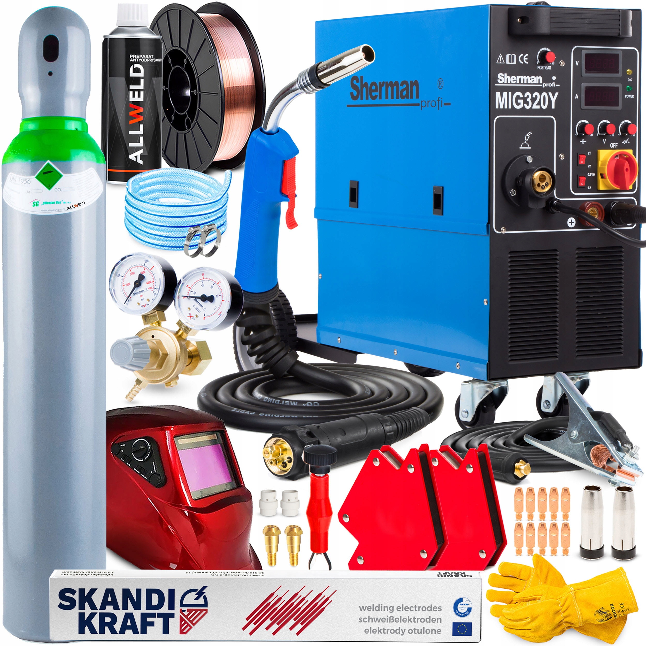 Invertorová Svářečka Migomat Sherman Mig 320Y 4R 400V 320A 4X4 Hliník