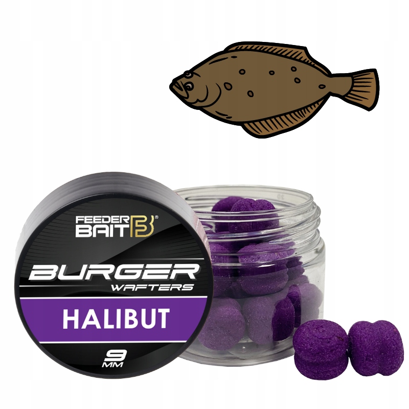 Feeder Bait Burger Halibut Wafters 9mm Przynęta Method Feeder Na Karpie