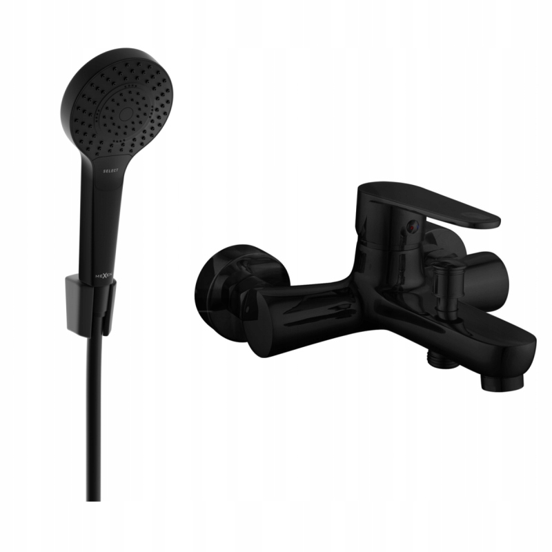 Mexen Kama vanová baterie se sprchovou sadou Černá