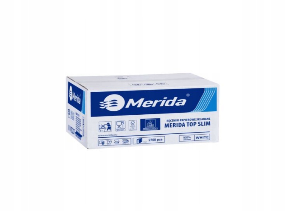 Merida Top Slim Papírové Ručníky Dvouvrstvé Bílé 2700 ks
