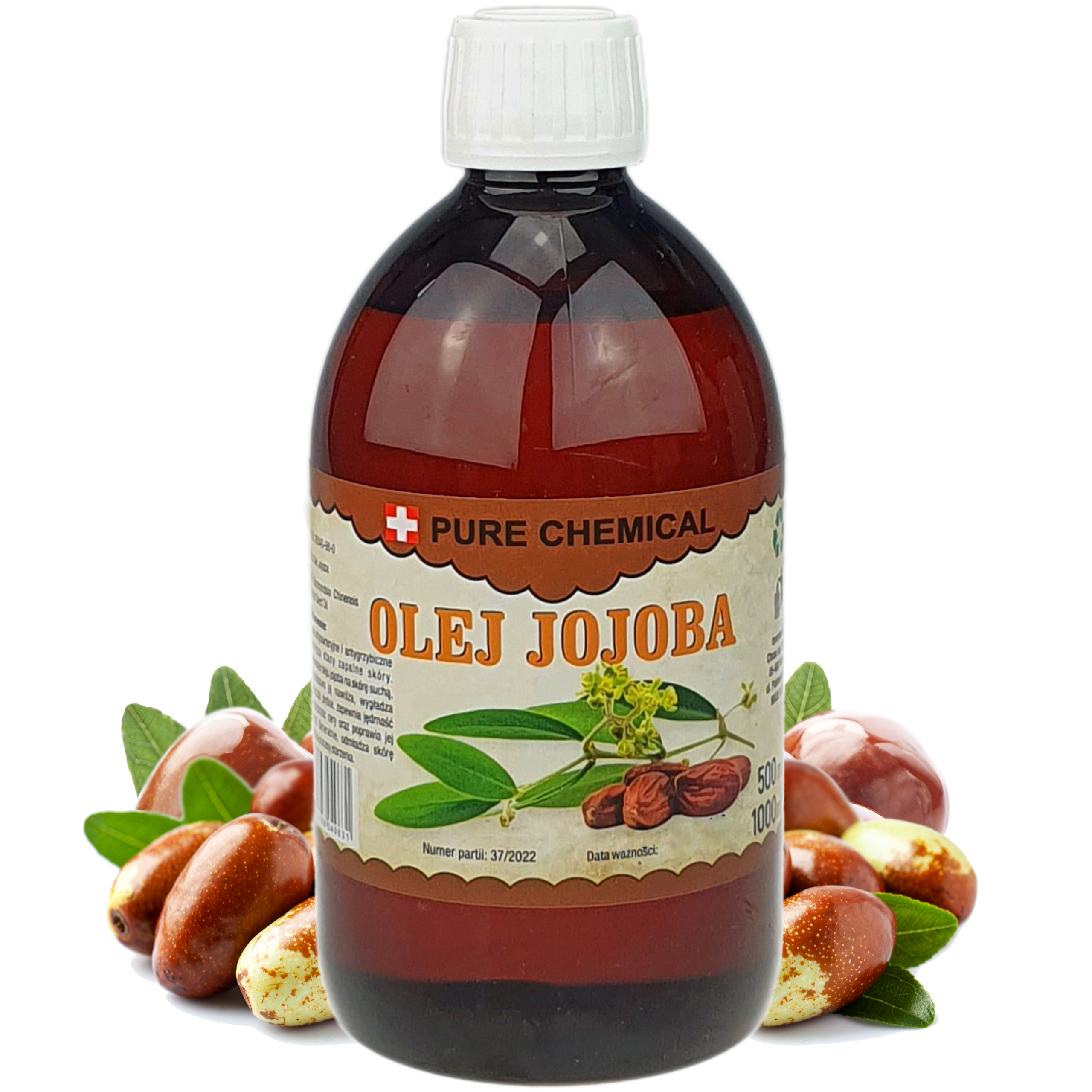 Olej Jojoba Tłoczony Na Zimno Nierafinowany 500ml