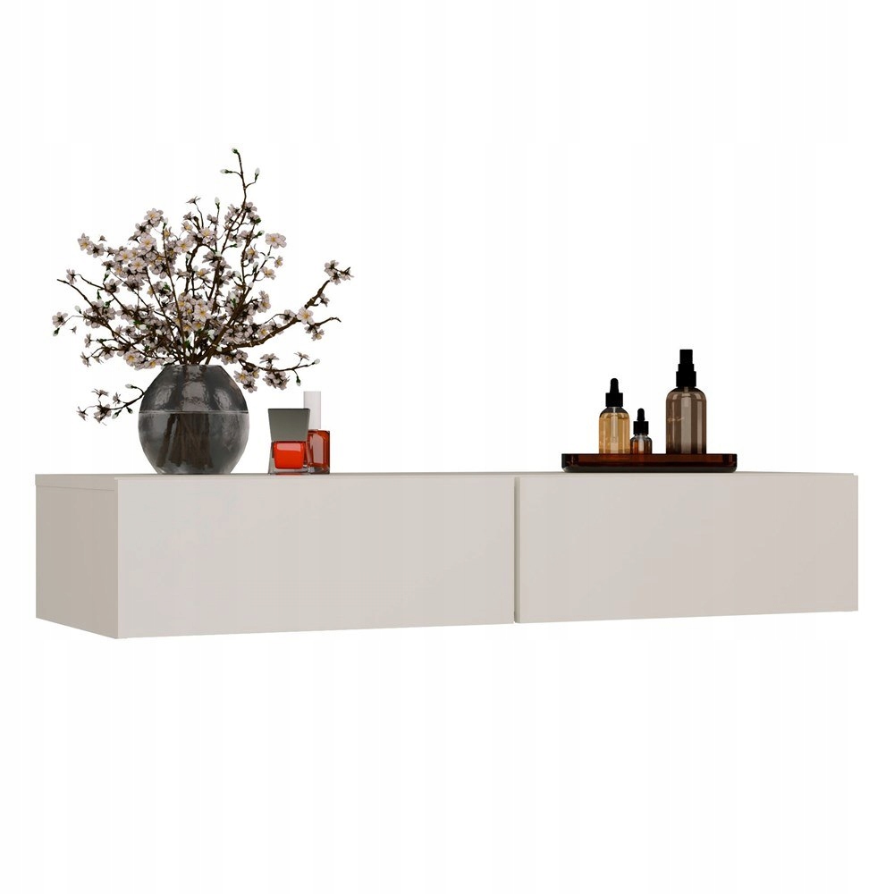 Závesná kozmetická toaletná súprava Mika 110 cm 2 zásuvky do spálne Kaszmir béžová