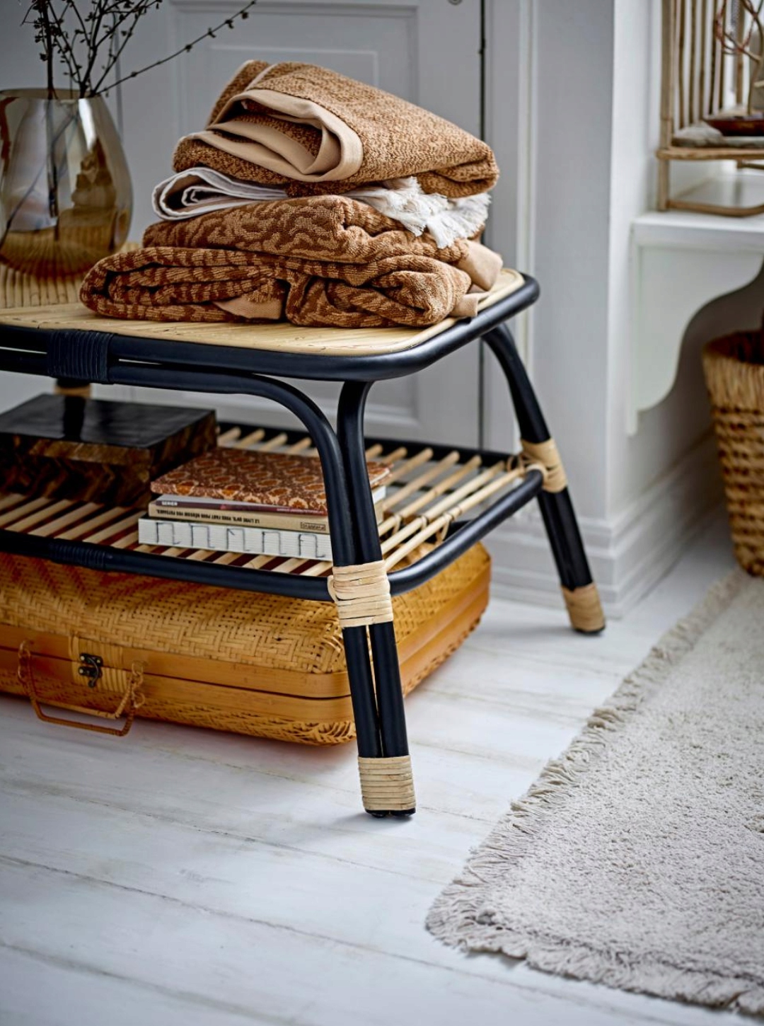 Ručník Kaysa, hnědý, bavlna, délka 140 x šířka 70 cm Bloomingville