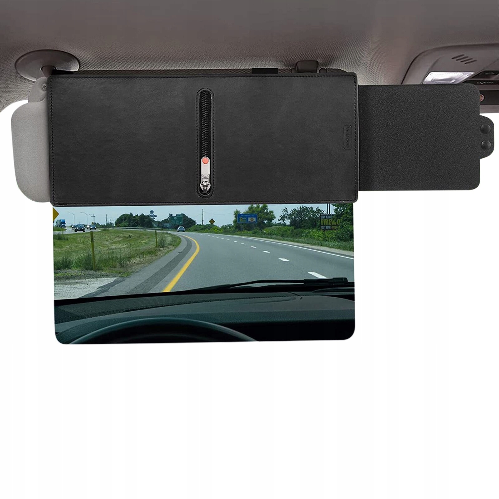 For Cars Portable Auto Visor Extender With Zipper