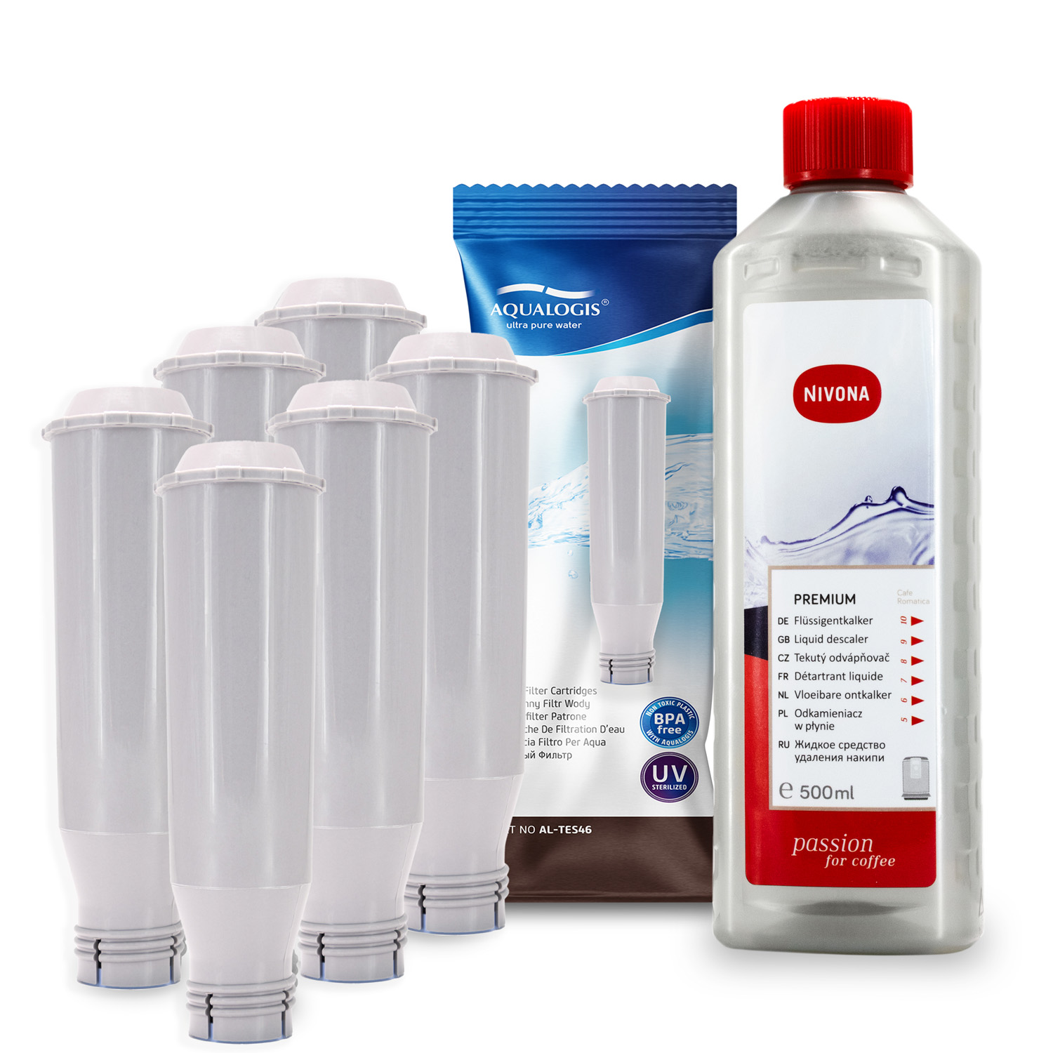 x6 Filtr do kávovaru Nivona AL-TES46 Odvápňovač NIRK703