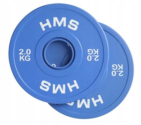 Hms CBRS20 Obciążenie Talerz Olimpijski Niebieski Gumowany 2 x 2.0 Kg