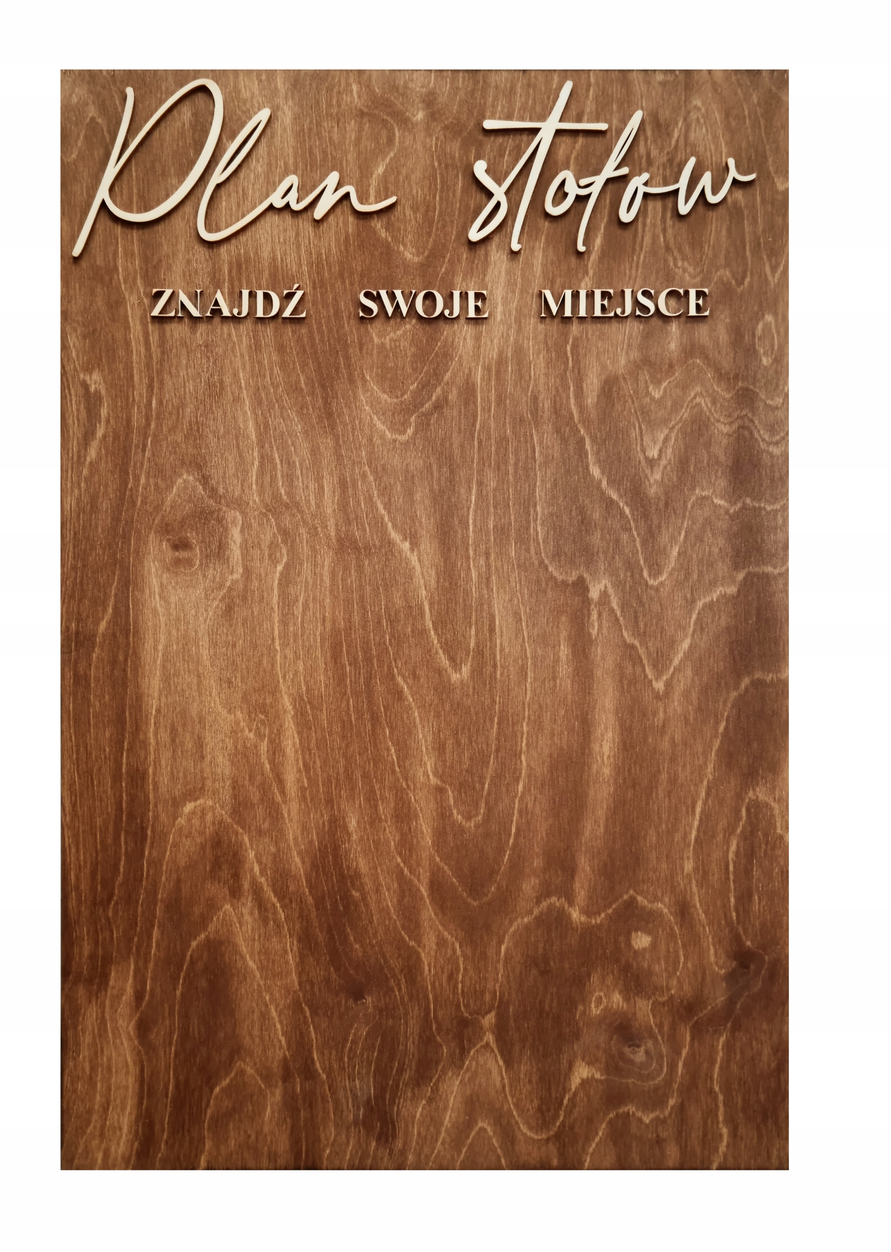 TABLICA PLAN STOŁÓW RUSTYKALNA BOHO 60 CM