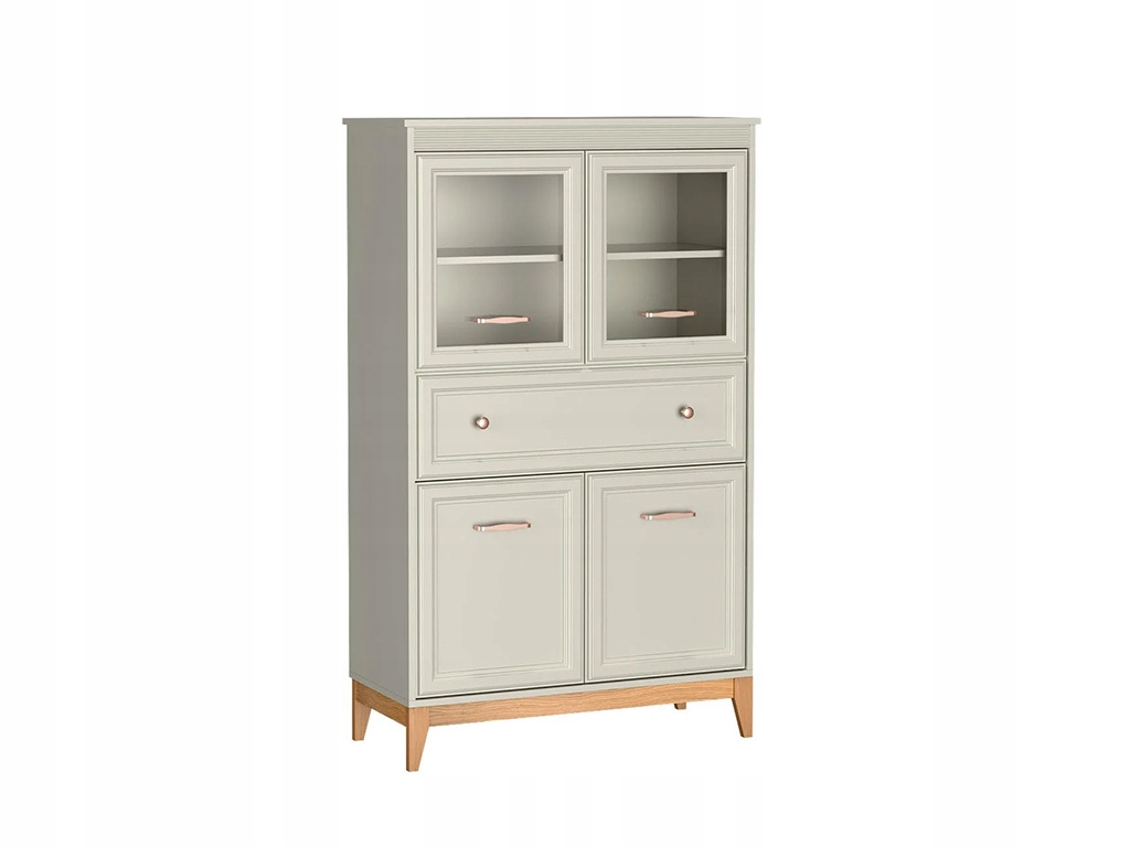 WINDSOR Witryna W-5 z szufladą i półkami kaszmir