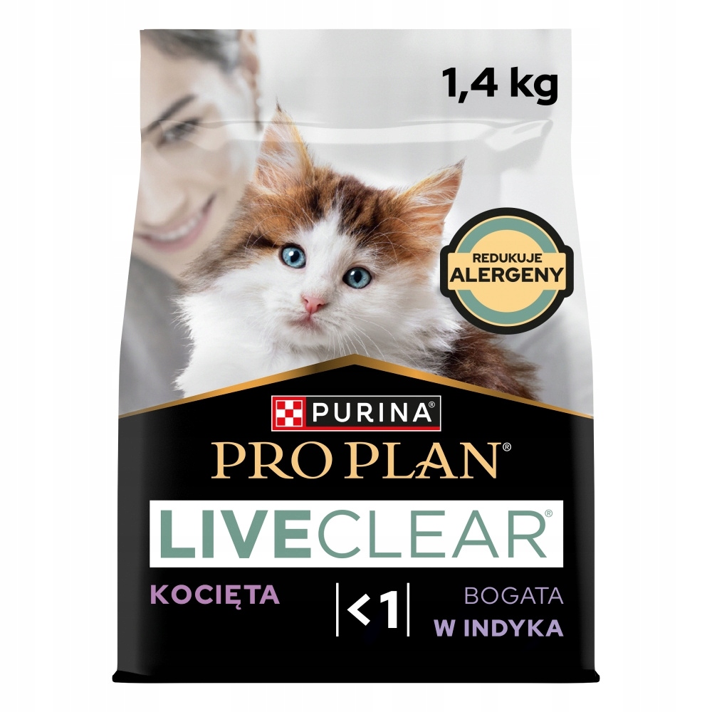 Levně Purina Pro Plan LiveClear Kitten 1,4 kg Suché Krmivo s krůtím masem pro koťata