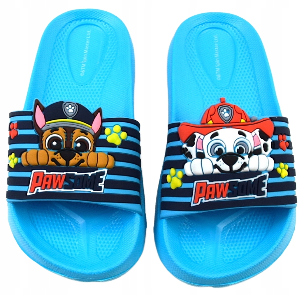 KLAPKI DLA CHŁOPAKA OGRODOWE BASENOWE PSI PATROL PAW MARSHALL CHASE 25/26