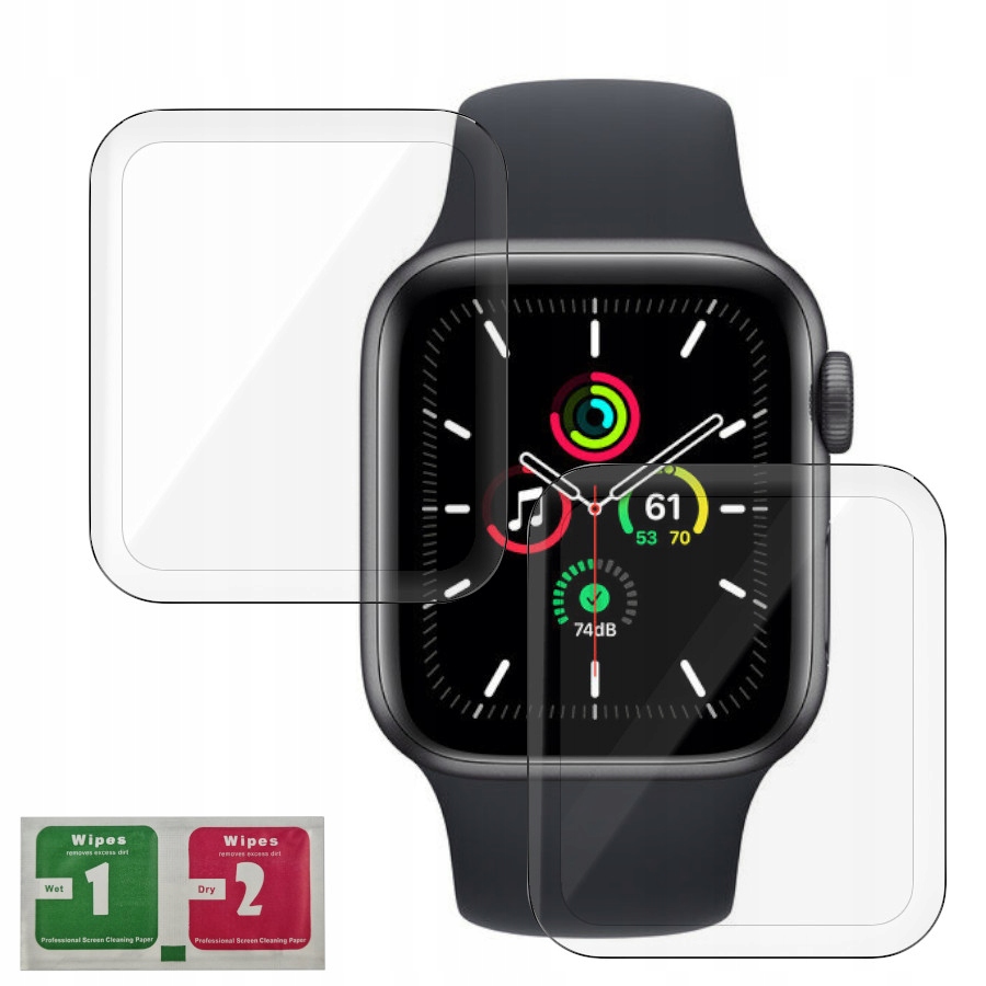 

2x Szkło Hybryda Full Do Apple Watch 4 5 6 Se 40MM