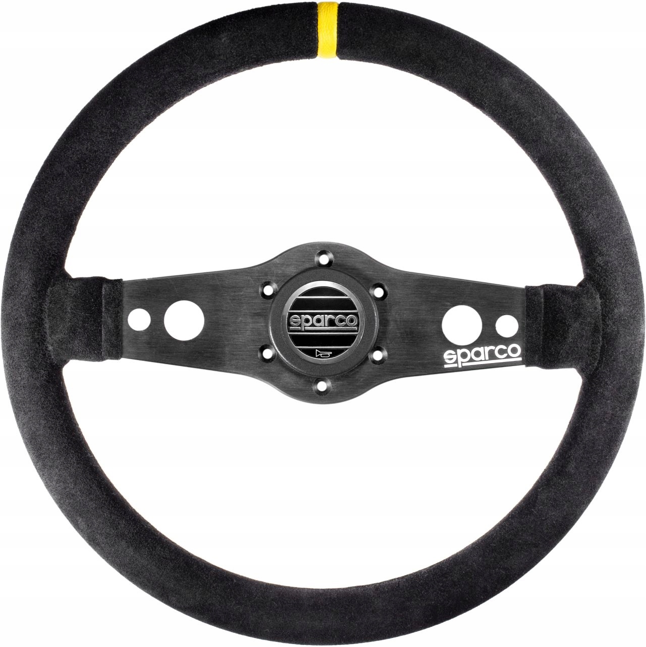 Športový volant Sparco P215 semišový plochý 2-ramenný 350 mm 6x70 mm