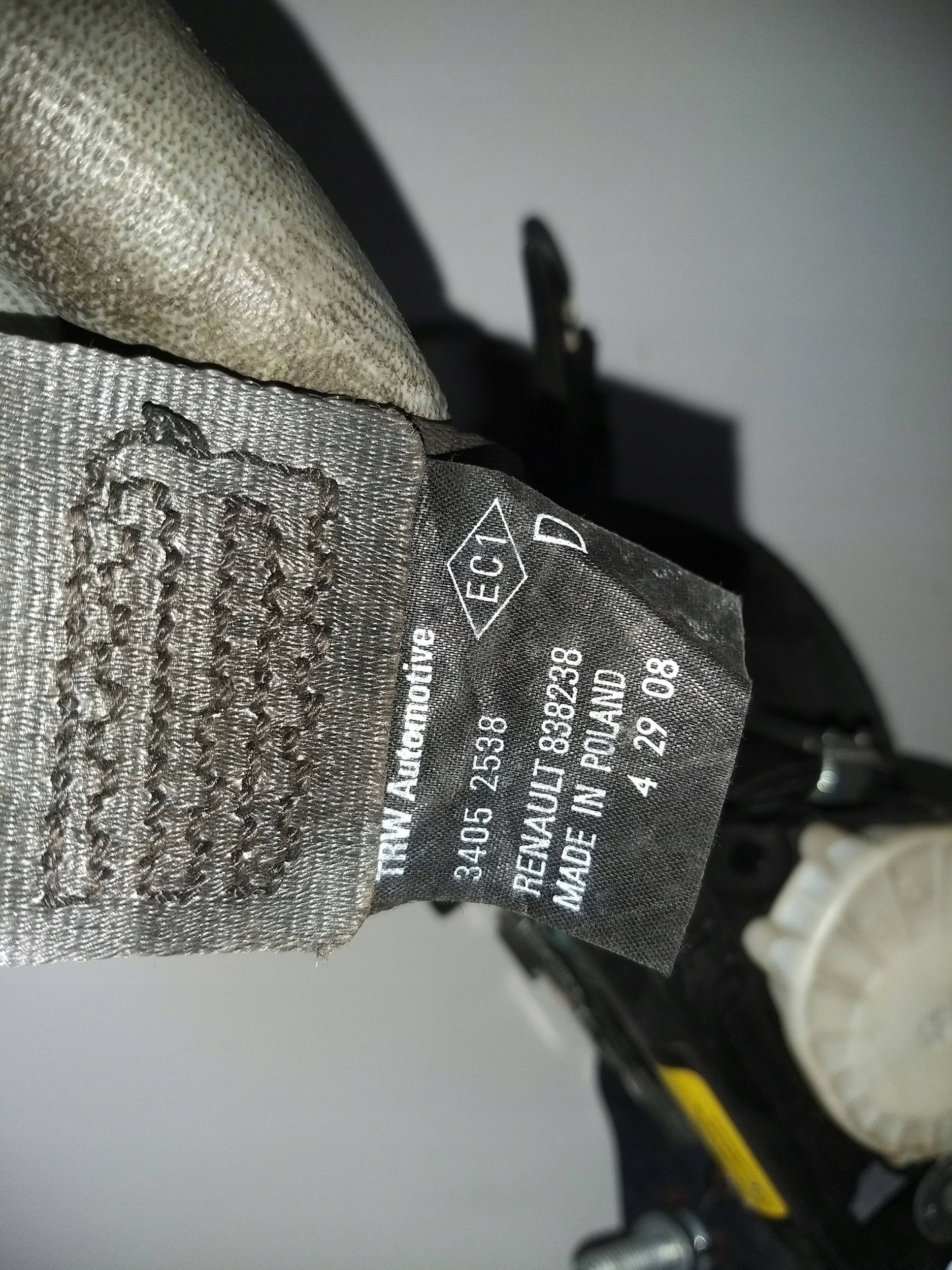 RENAULT CLIO III tension belt safety right front front 06-12R