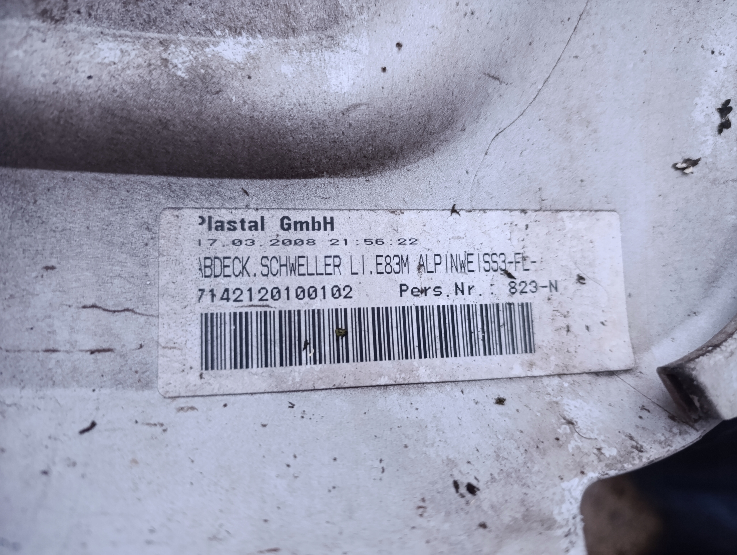 left or right moulding threshold BMW X3 X-3 E83 E-83 m-packet A300 ALPINWEISS