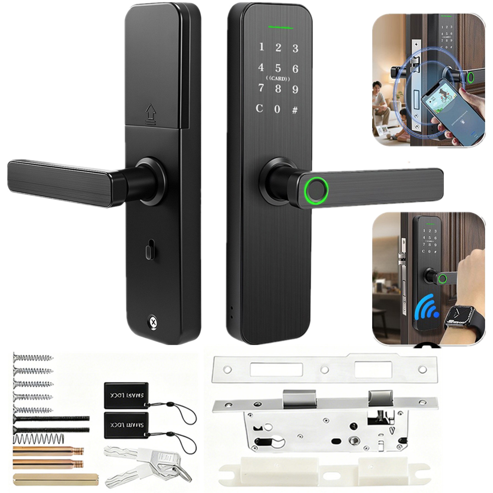 Elektronický Zámek Na Dveře Smart Home Klika Pod Otisk Prstu Wifi