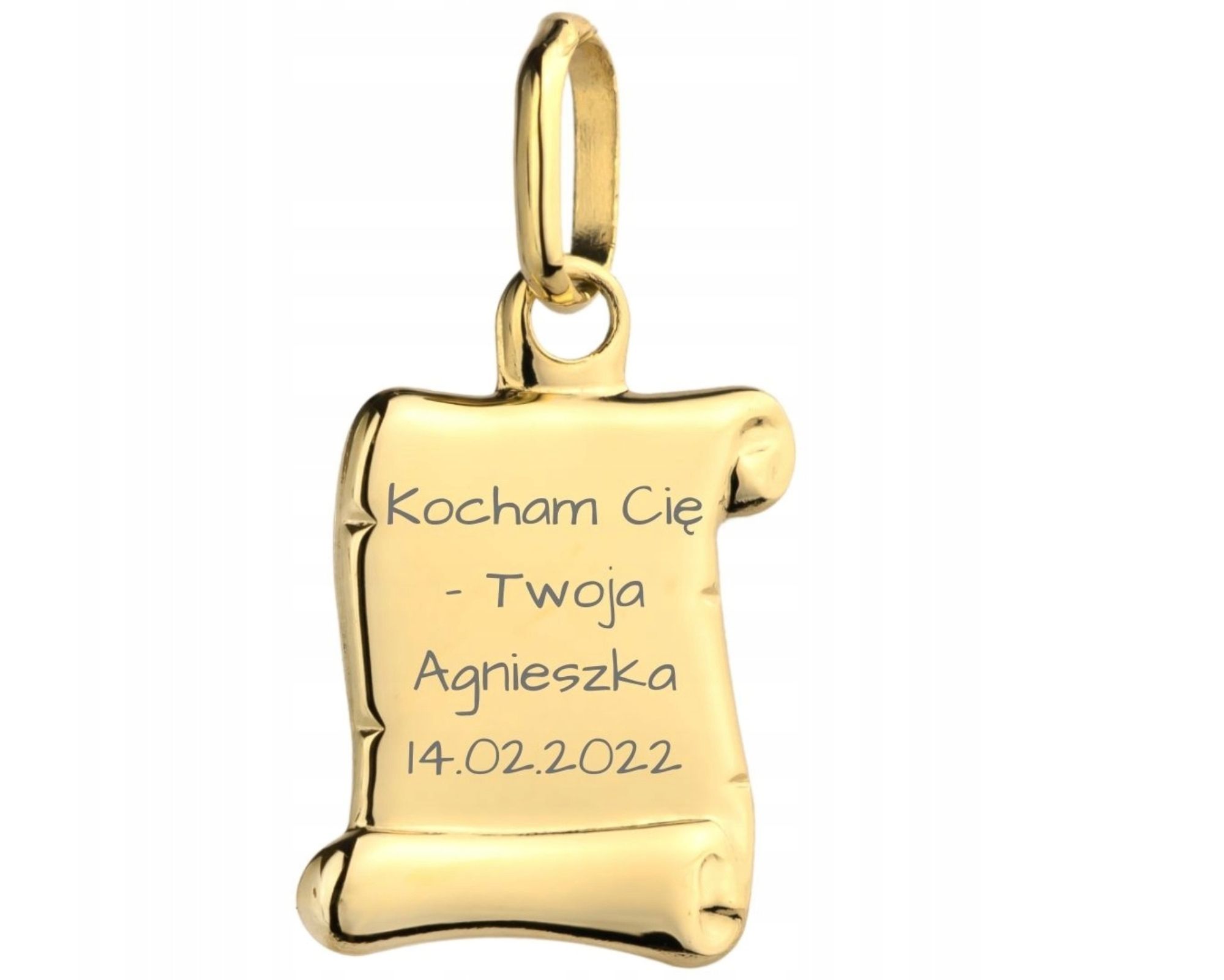 Zlatý Přívěsek Papyrus Plech Pod Gravírování 585 jako Dárek
