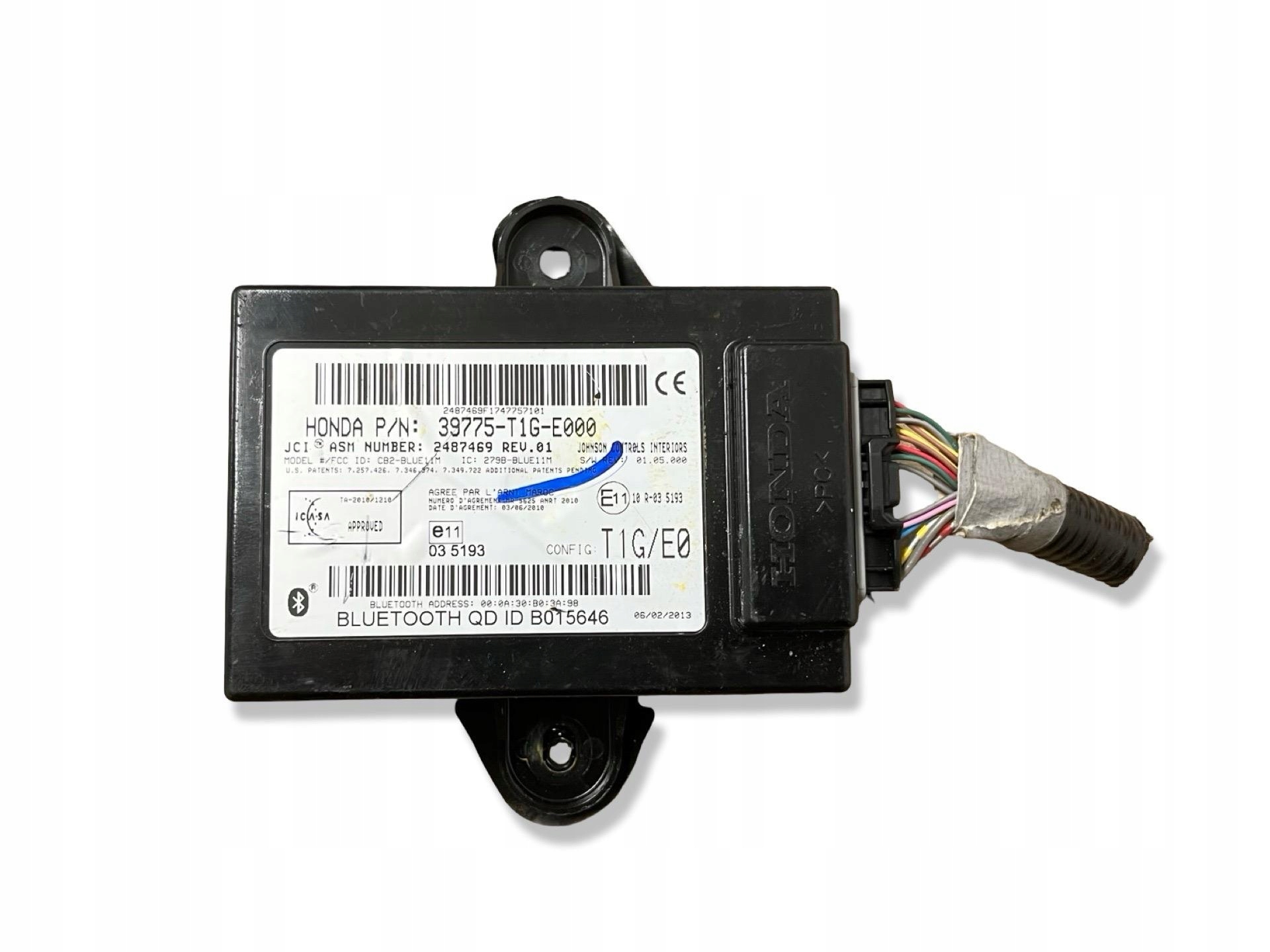 control unit Bluetooth Honda CR-V 4 RE6 2013 39775-T1G-E000