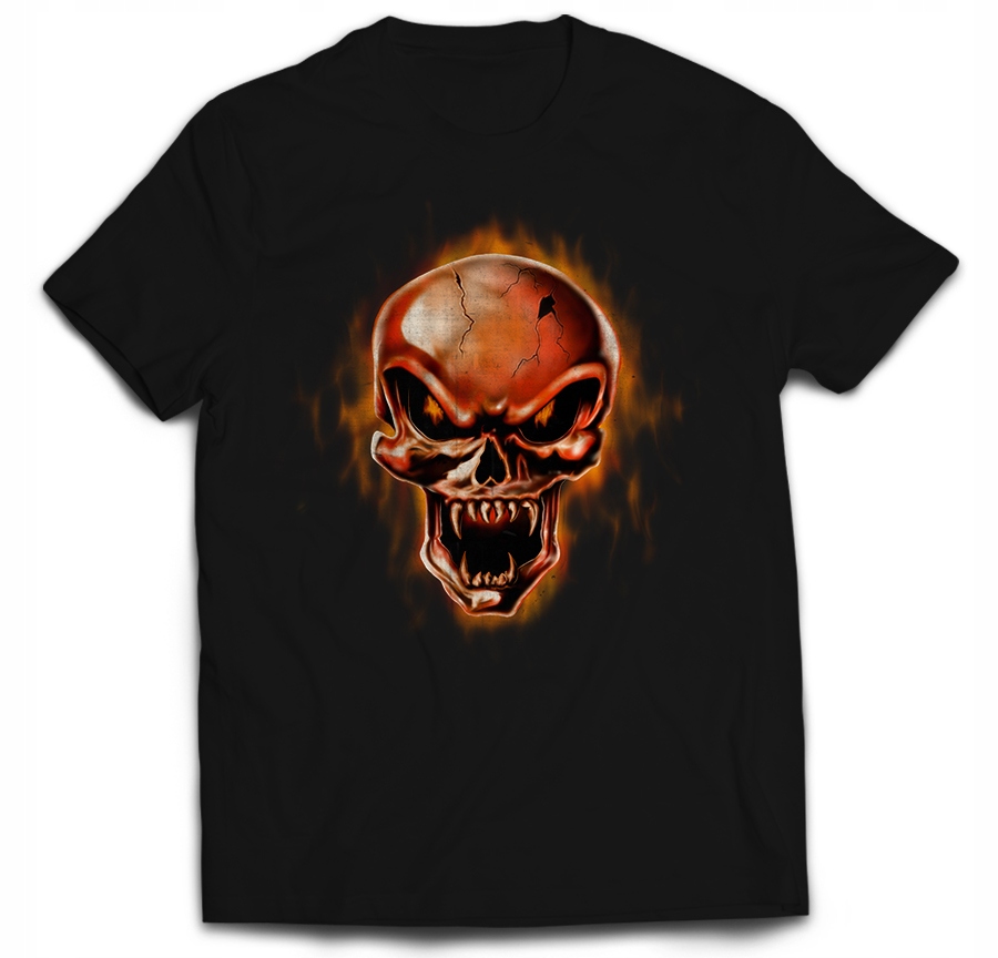 

Czaszka płomienie harley skull motor fire XL