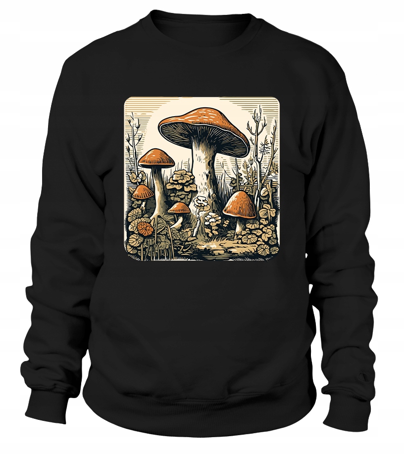 Dámská Mikina s motivem houby, velikost 2XL, černá