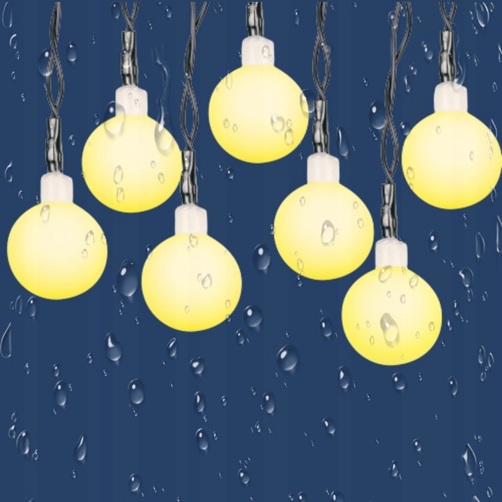 GIRLANDA SOLARNA OGRODOWA LAMPKI SOLARNE 50 ŻARÓWEK LED NA BALKON 7 metrów Stan opakowania oryginalne