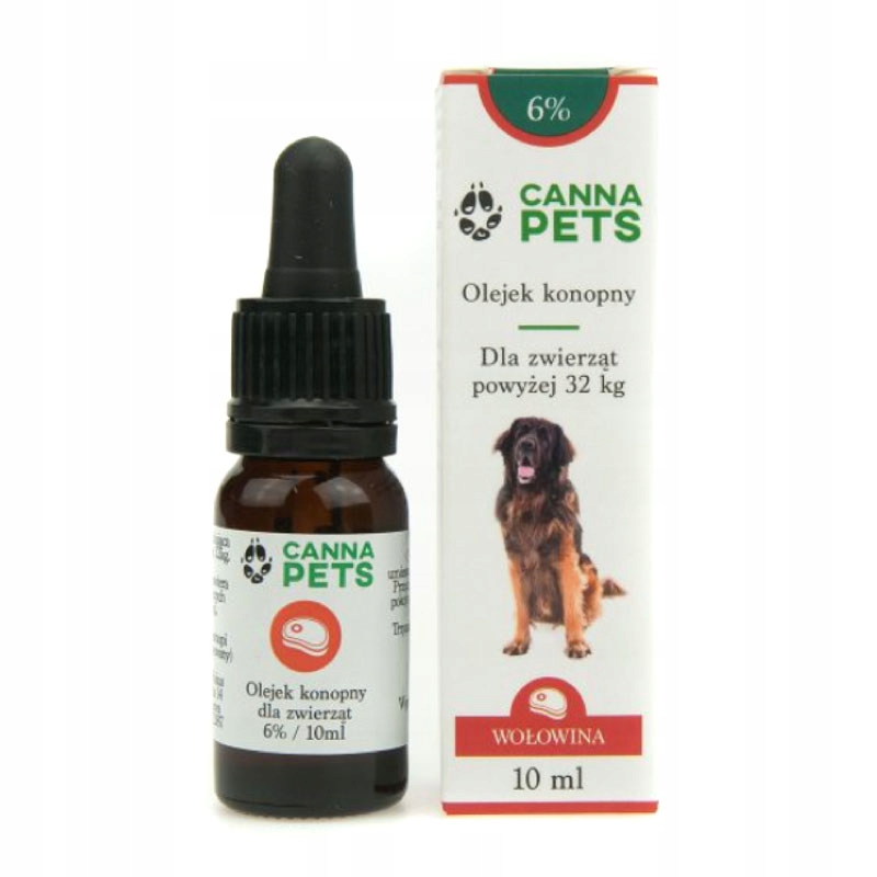 Levně Konopný olej pro zvířata Canna Pets 6% s příchutí hovězího masa 10 ml