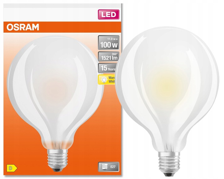 

Żarówka Led E27 G95 11W 2700K Ściemnialna Osram