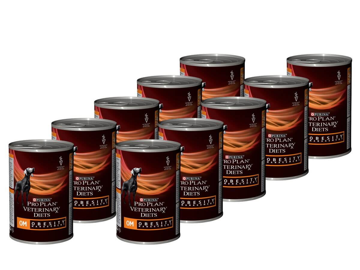 Levně Vlhké krmivo pro obézní psy Purina Pro Plan Veterinary Diets Om 10x400 g