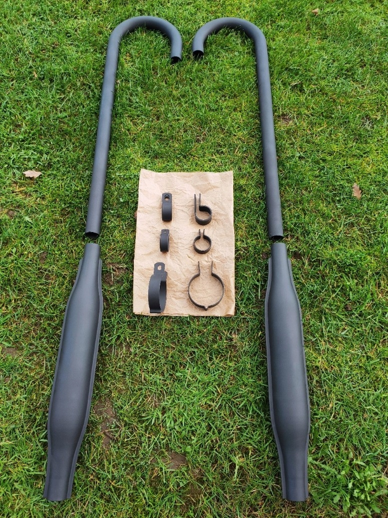 Ural Výfuk Tlumič Koleno Doutníku Černý Mat