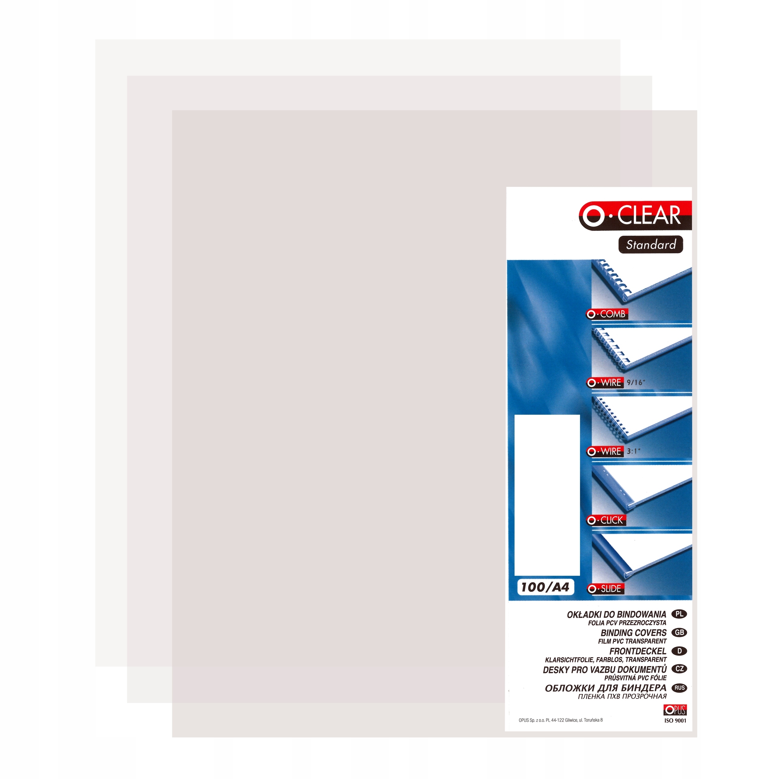 

Folia do bindowania Opus Stanard 0,2 przezroczysta