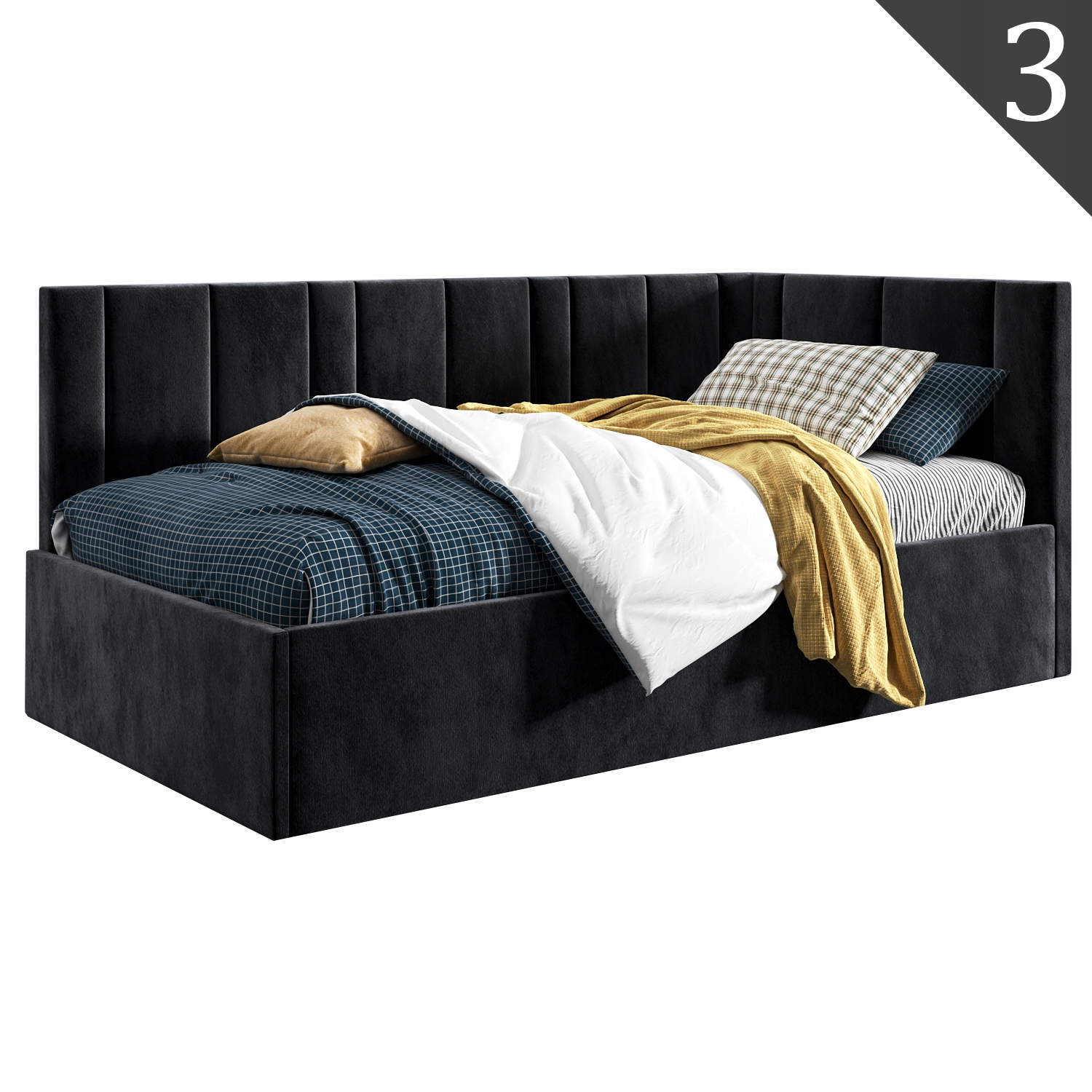 Łóżko młodzieżowe Tapczan 120x200 + POJEMNIK Kolekcja LMK4