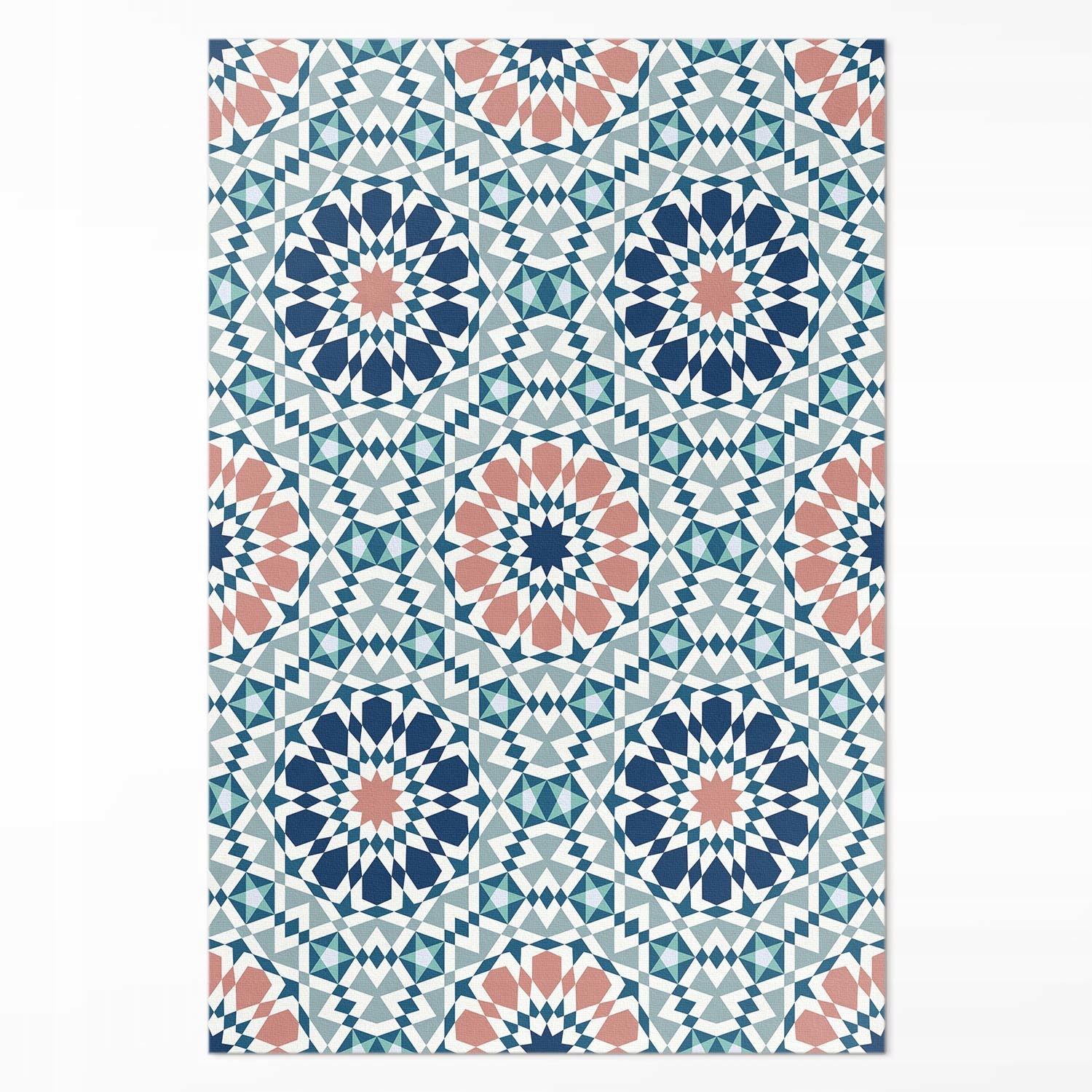 Vinylový koberec pod stôl Kaleidoskop pastelový geometrický vzor 80x120 cm