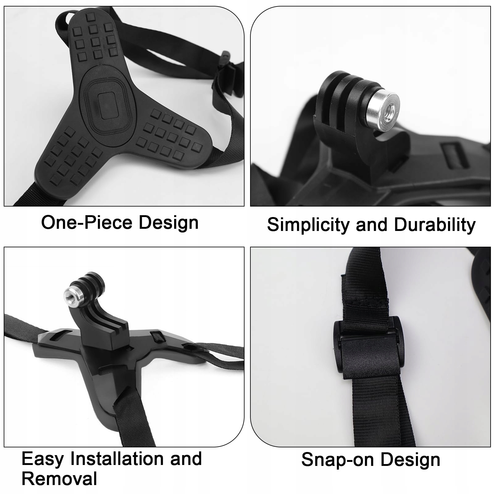 GOPRO Uchwyt Na Kask Motocyklowy Czarny Do Hero 13 12 11 10 9 8 7 6 5 — miniatura 4
