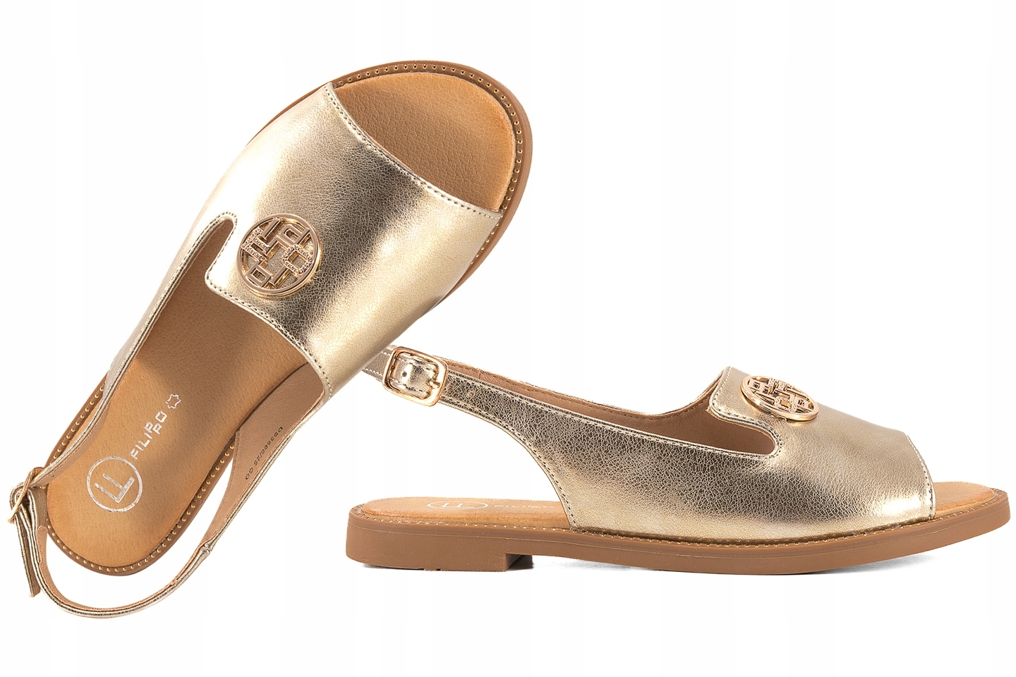 Filippo DS3666 Dámské Ploché Sandály, zlaté, velikost 39