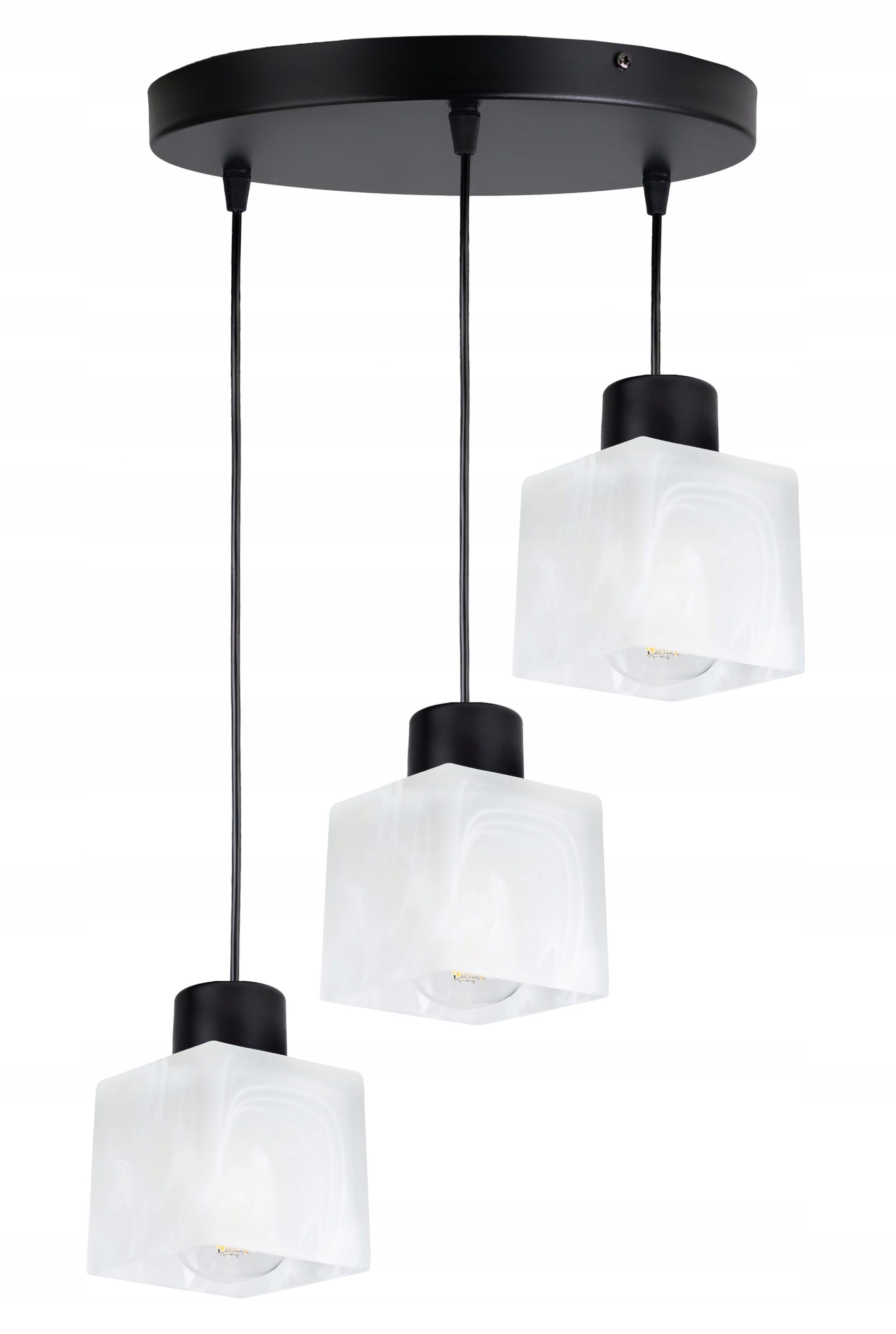 závěsné stropní svítidlo Zwis E27 Skleněný Lustr 3