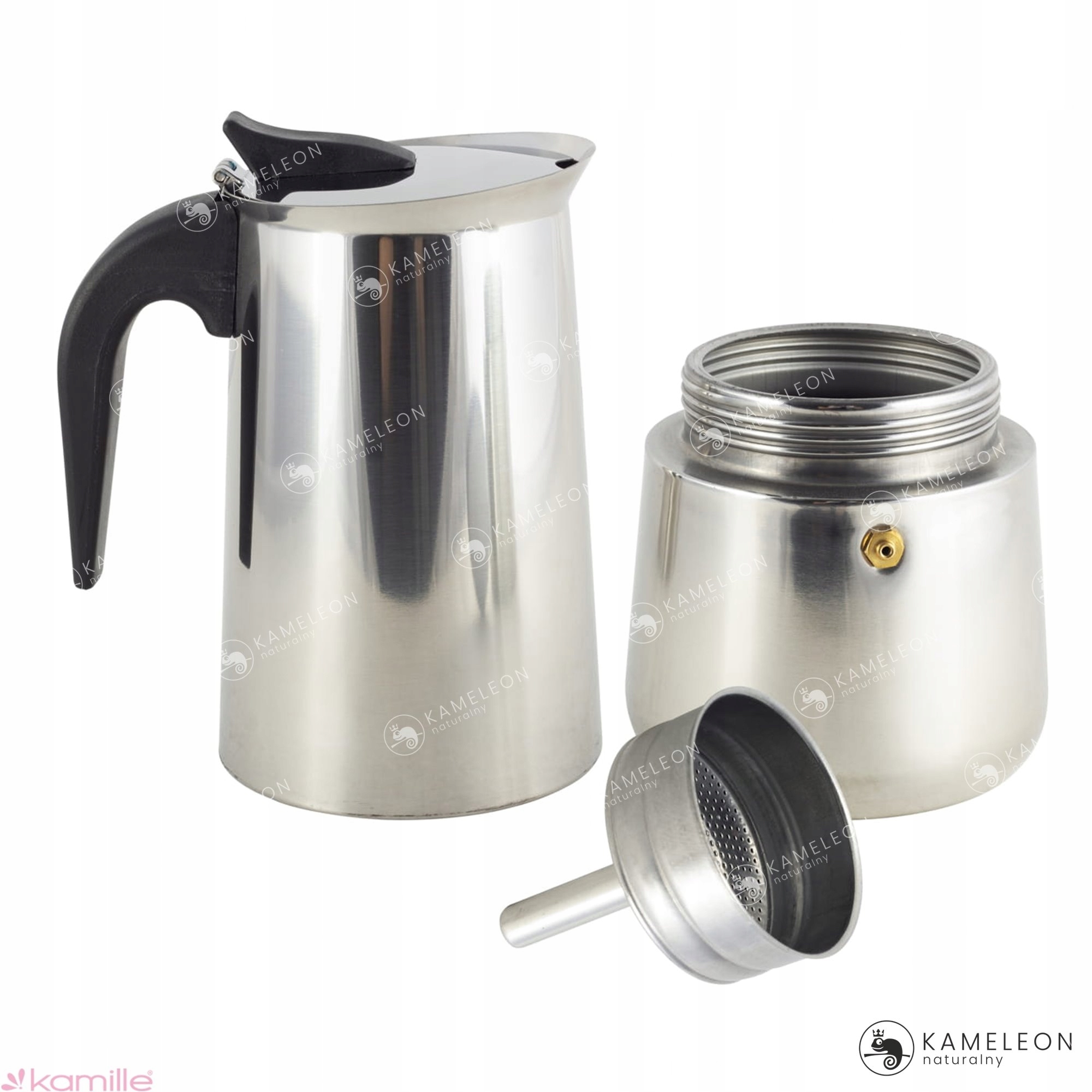 KAWIARKA EKSPRES ZAPARZACZ DO KAWY KAFETERKA NA 12 KAW 600ml stalowa srebrn Pojemność 600 ml