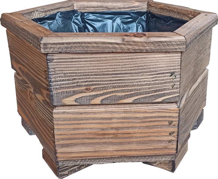 

Donica sześciokątna 30 cm Kwietnik Nóżki Folia