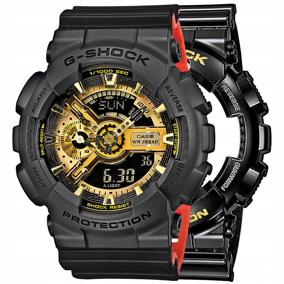 Sada G-shock GA-110GB-1AER Šedá Černá, Červená