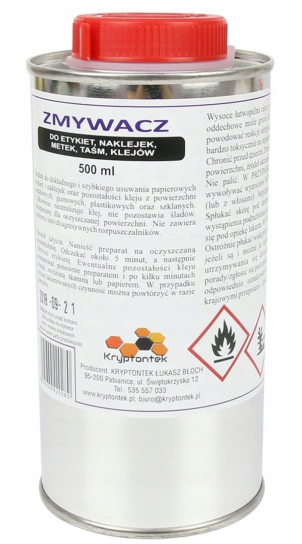 

Profesjonalny Zmywacz Do Etykiet I Naklejek 500ml