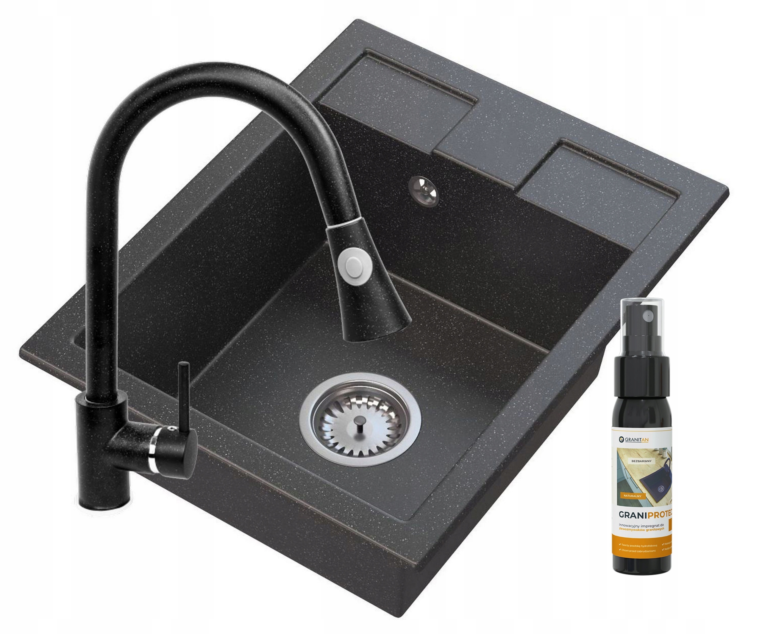 

Best Zlew Granitowy Bateria Syfon Przyścienny D