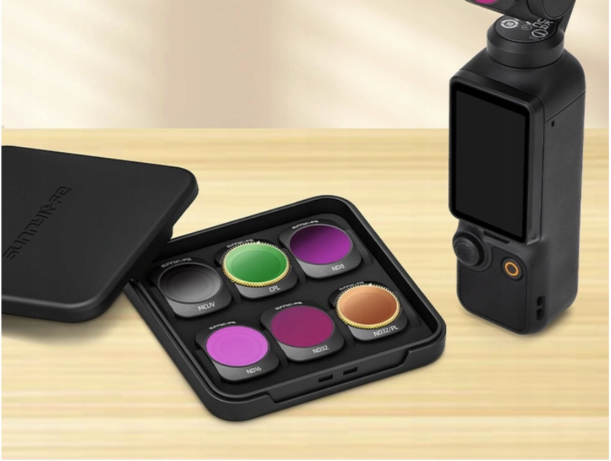 6X FILTR + ETUI DO DJI OSMO POCKET 3 - CPL MCUV / ND8 / ND16 / ND32 / ND64 Stan opakowania oryginalne