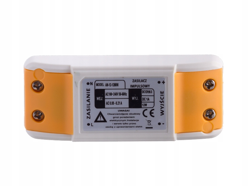 

Zasilacz impulsowy Mini Led Cctv 12V DC 1A 12W